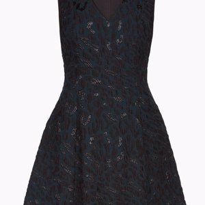 Unique Raised Animal Print Hannelli Dress
